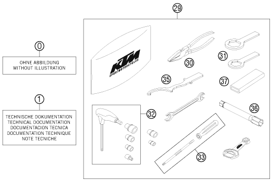 Sprängskiss: Accessory Pack – KTM 690 DUKE WHITE ABS 2015