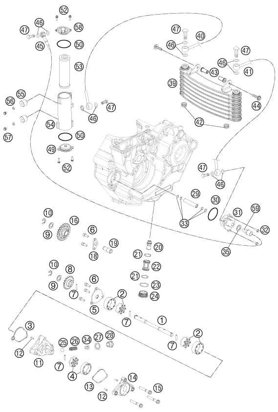 Sprängskiss: Lubricating System – KTM 450 RALLY FACTORY REPLICA 2013
