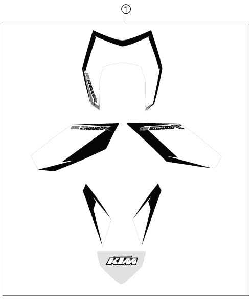 Sprängskiss: Decal – KTM 690 ENDURO R 2013