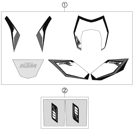 Sprängskiss: Decal – KTM 690 SMC R 2012