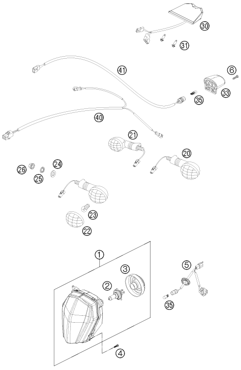 Sprängskiss: Lighting System – KTM 690 ENDURO R 2013