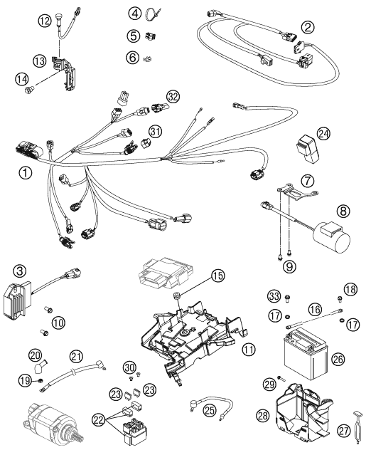 Sprängskiss: Wiring Harness – KTM 350 SX-F CAIROLI REPLICA 12