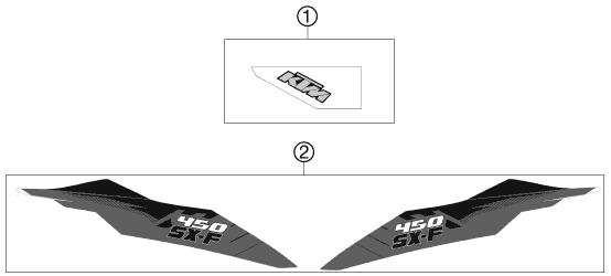 Sprängskiss: Decal – KTM 450 SX-F 2012