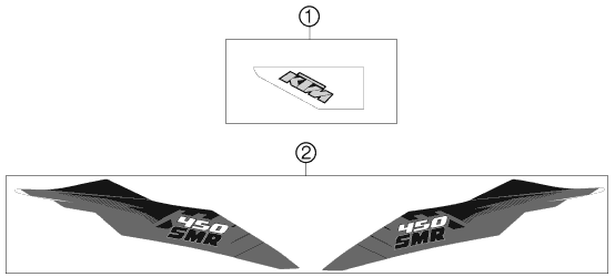 Sprängskiss: Decal – KTM 450 SMR 2012