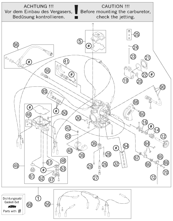 Sprängskiss: Carburetor – KTM 450 SX-F 2012