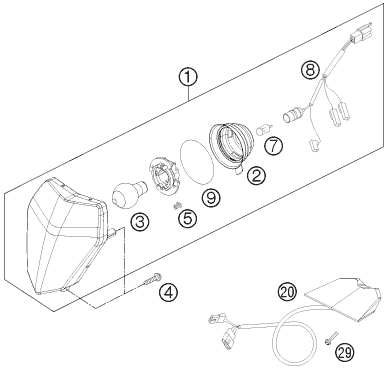Sprängskiss: Lighting System – KTM 350 XCF-W 2012
