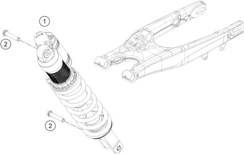 Sprängskiss: Shock Absorber – KTM 350 EXC-F 2012