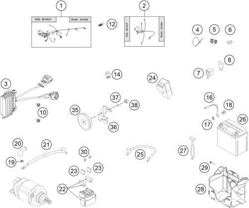 Sprängskiss: Wiring Harness – KTM 350 EXC-F 2012