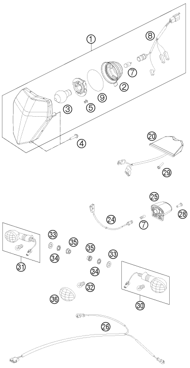Sprängskiss: Lighting System – KTM 350 EXC-F 2012