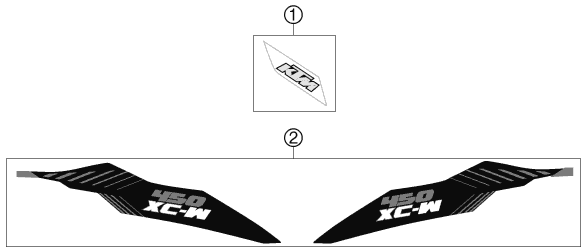 Sprängskiss: Decal – KTM 450 XC-W 2012
