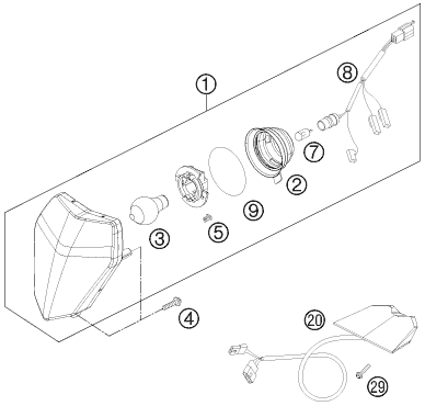 Sprängskiss: Lighting System – KTM 450 XC-W 2012