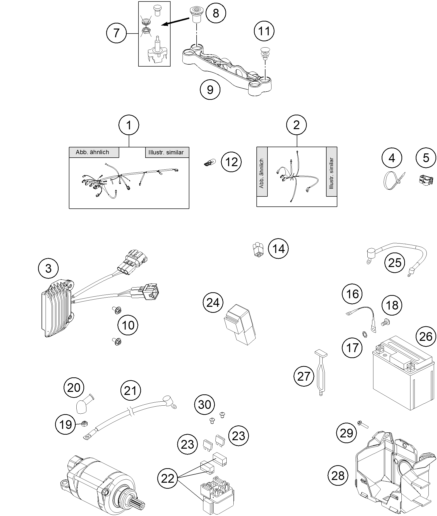 Sprängskiss: Wiring Harness – KTM 500 XC-W 2012