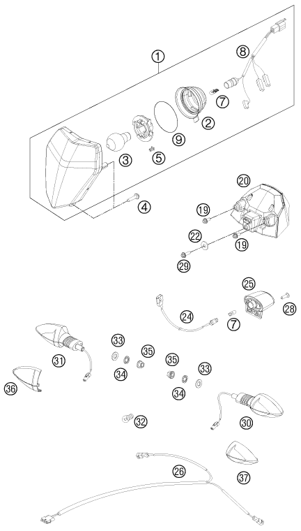 Sprängskiss: Lighting System – KTM 350 EXC-F 2012