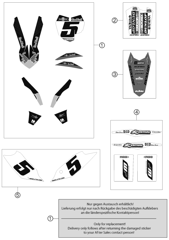 Sprängskiss: Decal – KTM 450 SX-F FACT.REPL. 2012