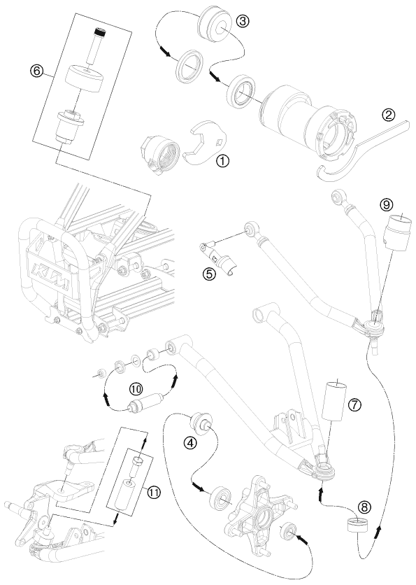 Sprängskiss: Special Tools – KTM 505 SX ATV 2012