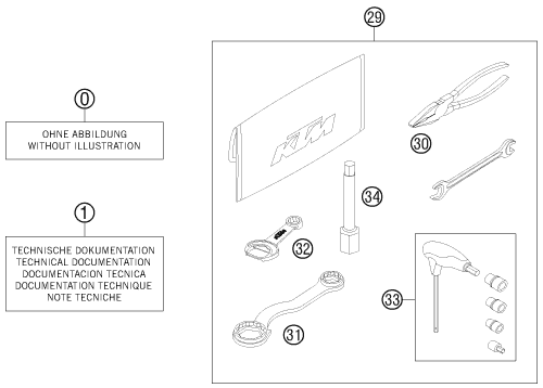 Sprängskiss: Accessory Pack – KTM 505 SX ATV 2012