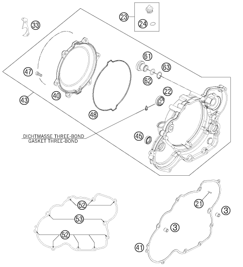Sprängskiss: Clutch Cover – KTM 525 XC ATV 2012
