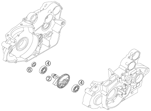 Sprängskiss: Balancer Shaft – KTM 525 XC ATV 2012