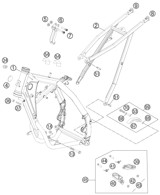 Sprängskiss: Frame – KTM 85 SX 19/16 2013