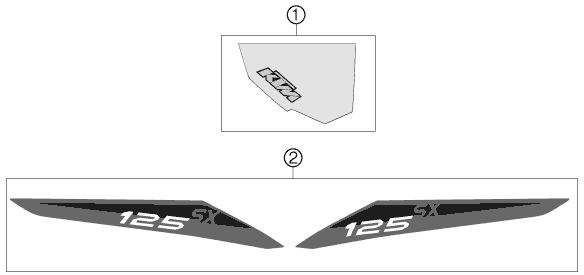 Sprängskiss: Decal – KTM 125 SX 2013