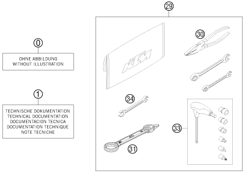 Sprängskiss: Accessory Pack – KTM 125 EXC SIX-DAYS 2014