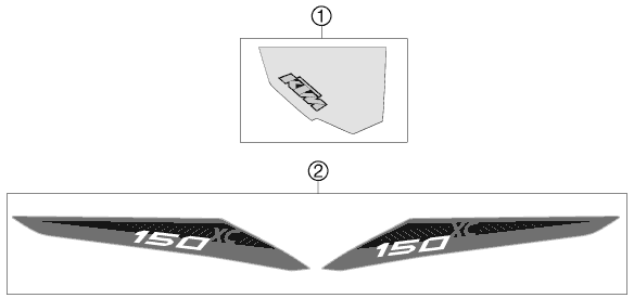 Sprängskiss: Decal – KTM 150 XC 2013