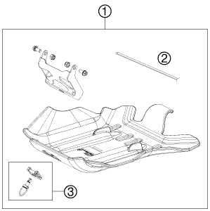 Sprängskiss: Engine Guard – KTM 300 XC-W 2016