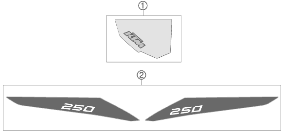Sprängskiss: Decal – KTM 250 XC 2013