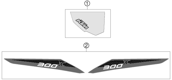 Sprängskiss: Decal – KTM 300 XC 2013