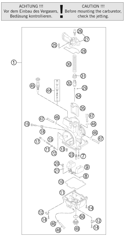 Sprängskiss: Carburetor – KTM 250 XC 2013