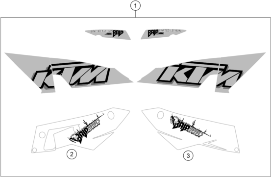 Sprängskiss: Decal – KTM 990 ADVENTURE BAJA 2013