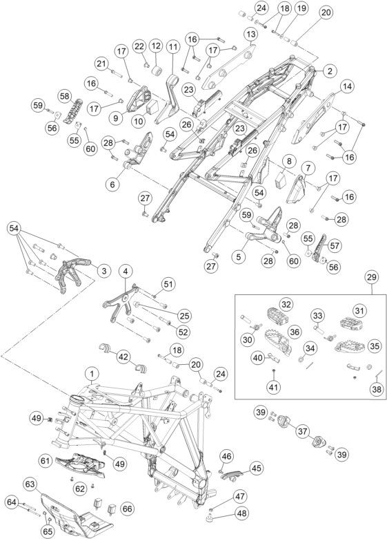 Sprängskiss: Frame – KTM 1190 ADVENTURE ABS GREY 2013