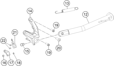 Sprängskiss: Side / Center Stand – KTM 1190 ADV. ABS GREY WES. 2013