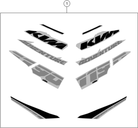 Sprängskiss: Decal – KTM 1190 ADVENTURE ABS GREY 2013