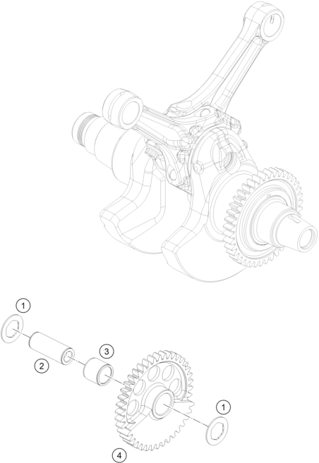 Sprängskiss: Balancer Shaft – KTM 1390 SUPER ADVENTURE S EVO, orange 2027