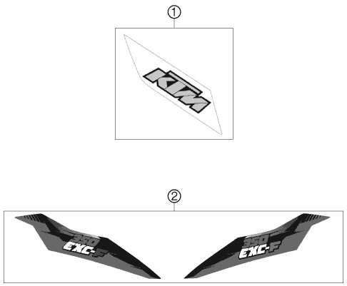 Sprängskiss: Decal – KTM 350 EXC-F 2013