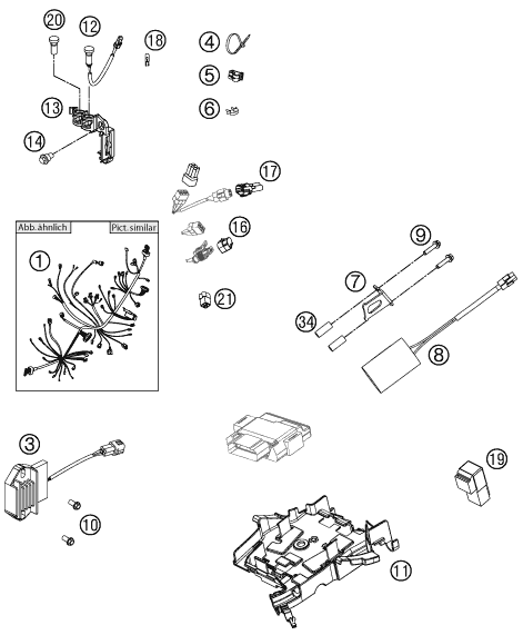 Sprängskiss: Wiring Harness – KTM 450 XC- F 2013