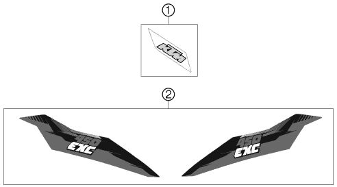 Sprängskiss: Decal – KTM 450 EXC 2013