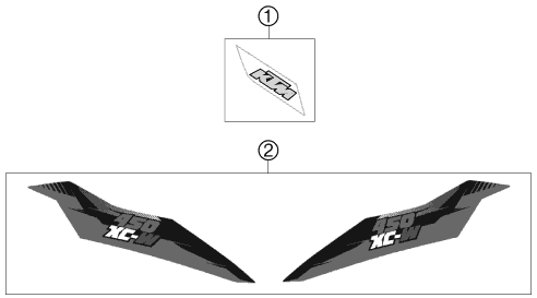 Sprängskiss: Decal – KTM 450 XC-W 2013