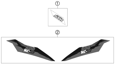 Sprängskiss: Decal – KTM 500 XC-W 2013