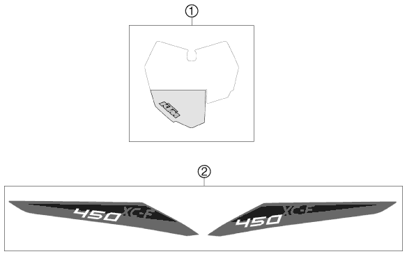Sprängskiss: Decal – KTM 450 XC- F 2013