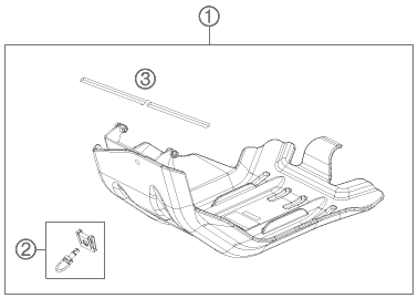 Sprängskiss: Engine Guard – KTM 450 EXC 2016