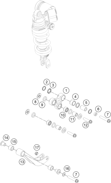 Sprängskiss: Pro Lever Linking – KTM RC 250 R 2013