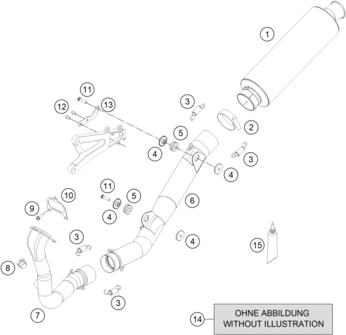 Sprängskiss: Exhaust System – KTM RC 250 R 2013
