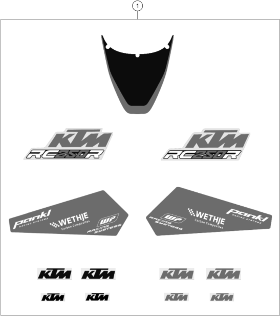 Sprängskiss: Decal – KTM RC 250 R 2013
