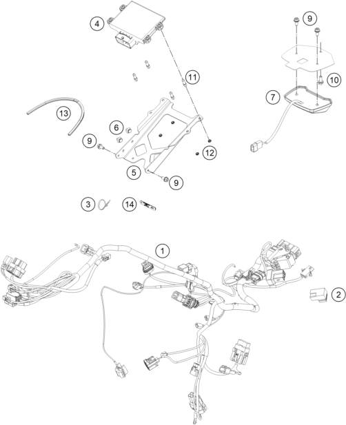 Sprängskiss: Wiring Harness – KTM RC 250 R 2013