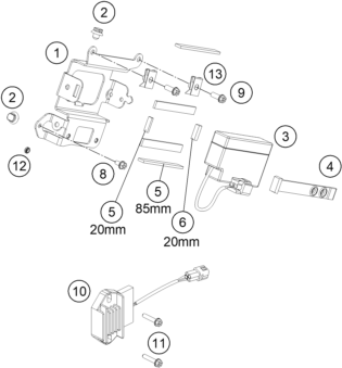Sprängskiss: Battery – KTM RC 250 R 2013