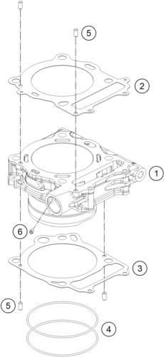 Sprängskiss: Cylinder – KTM RC 250 R 2013