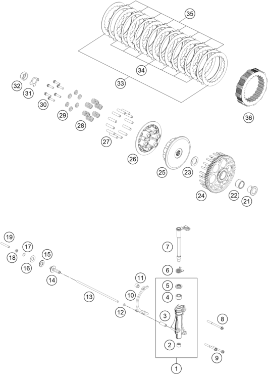 Sprängskiss: Clutch – KTM RC 250 R 2013