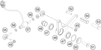 Sprängskiss: Shifting Mechanism – KTM RC 250 R 2013
